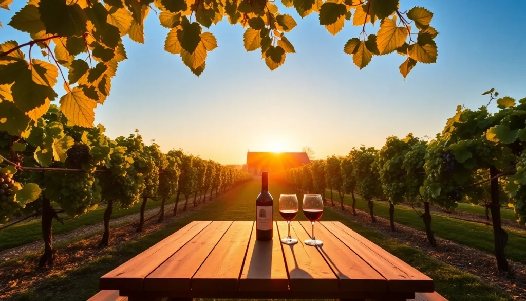 Savoring wines at Sacramento Wineries amidst lush vineyards and inviting sunset.
