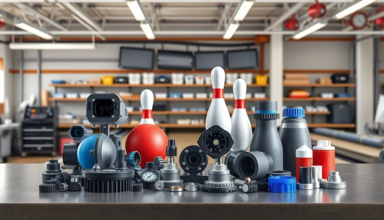 High-quality bowling parts for AMF showcased in a professional workshop setting for durability and precision.