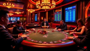 DAGA engages players with a thrilling casino atmosphere filled with poker tables and live betting options.