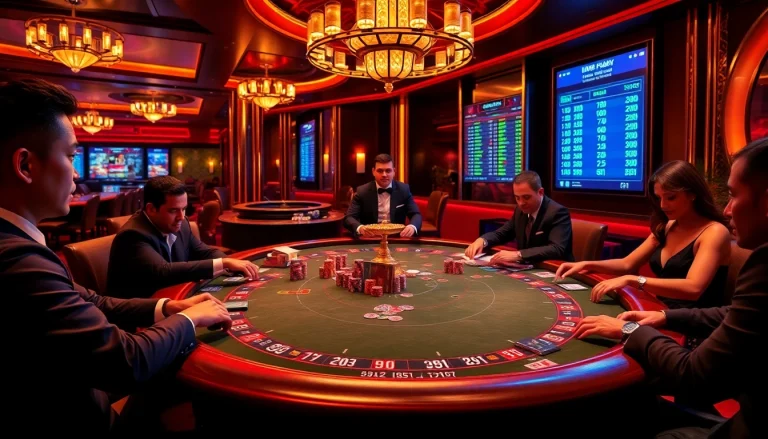 DAGA engages players with a thrilling casino atmosphere filled with poker tables and live betting options.