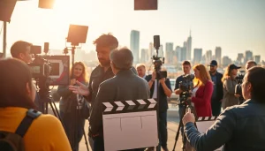 Edmonton production companies collaborating on a vibrant film set