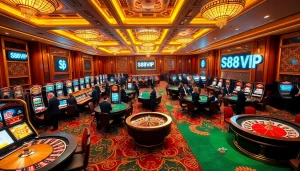 Experience thrilling games at S88VIP's lively casino atmosphere with high-stakes gambling.