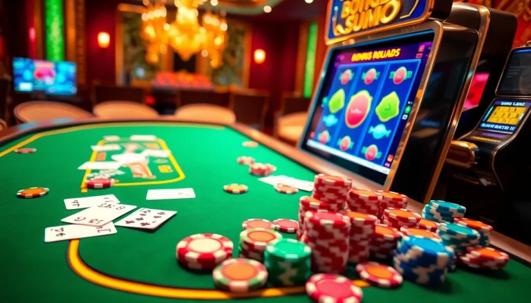 Terlibatlah dalam dunia togel sumo yang mendebarkan dengan visual kasino yang berwarna-warni yang menampilkan aksi slot yang menarik.