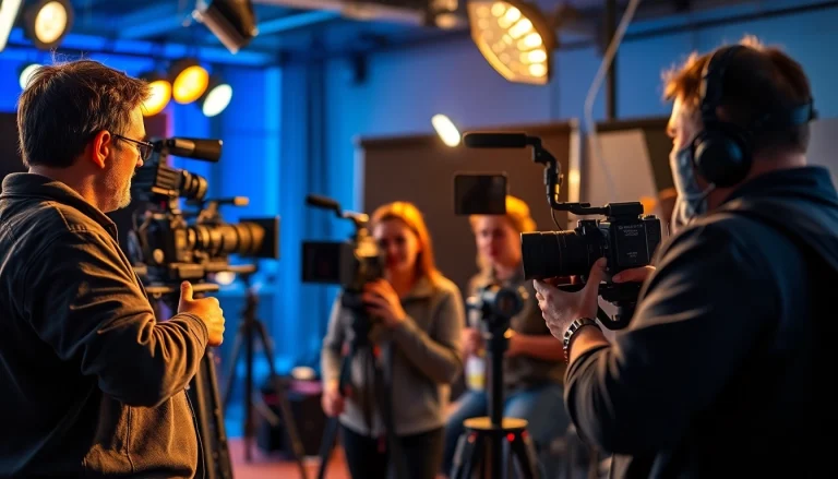 Engaging scene of edmonton production companies collaborating on a video shoot.