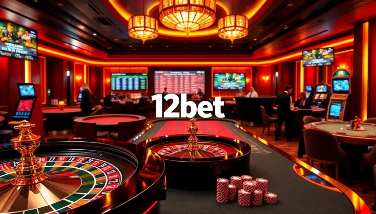 Players enjoying an exciting gaming experience at 12bet casino with vibrant tables and interactive games.