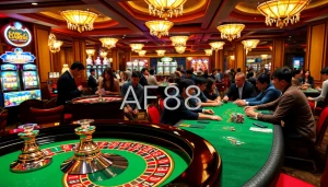 Experience the thrill of casino action with AF88, featuring vibrant roulette and poker games.