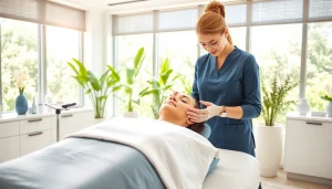 Relaxing ambiance of a medspa near me, highlighting professional treatment in a serene setting.