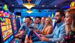 Kode4d online gaming platform featuring enthusiastic players enjoying vibrant slot games.