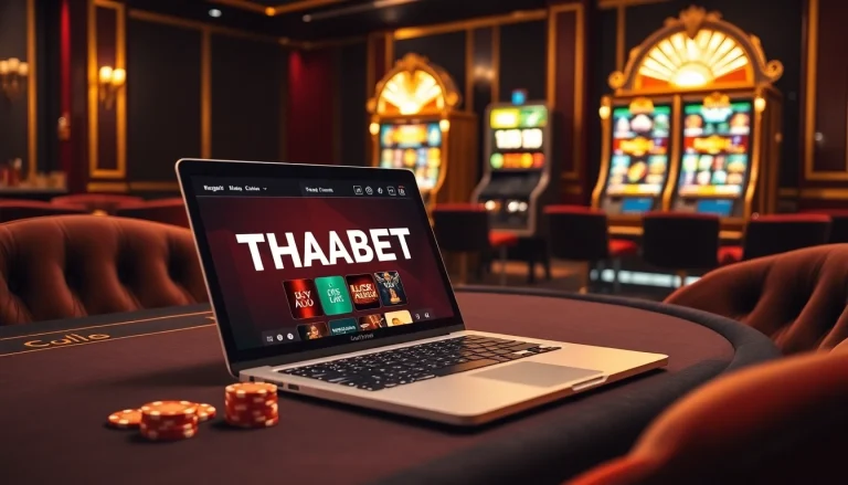 Experience the luxury of gambling with THABET at a vibrant casino table.