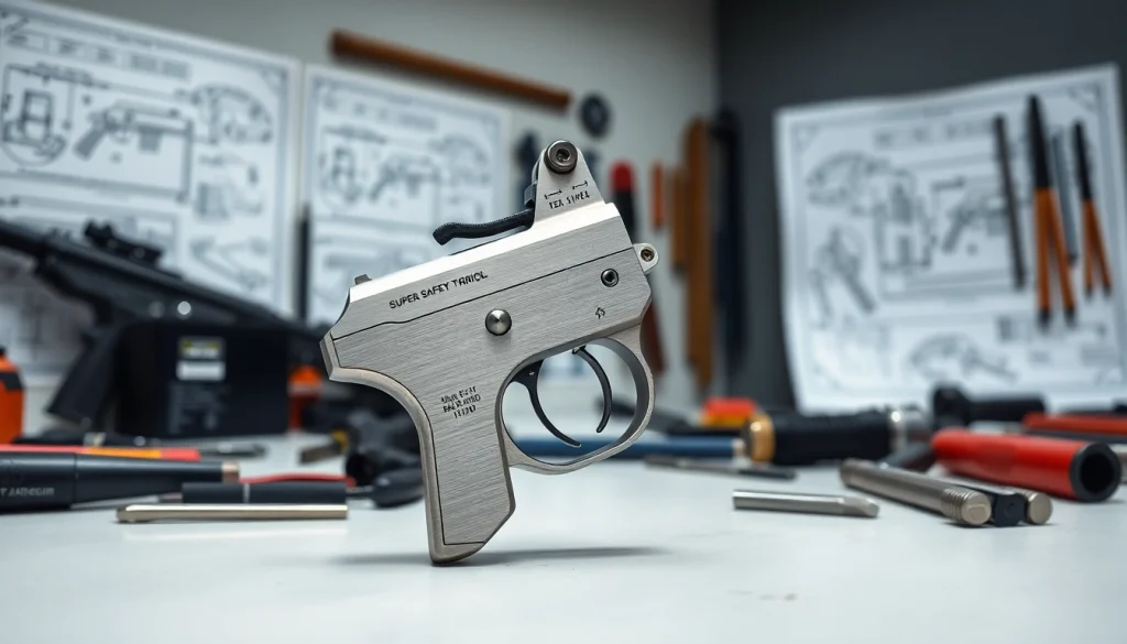 Buy the super safety trigger for sale, featuring detailed craftsmanship and precision engineering.