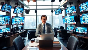 Cover local news stories at https://southernmarylandchronicle.com with a dynamic newsroom scene.