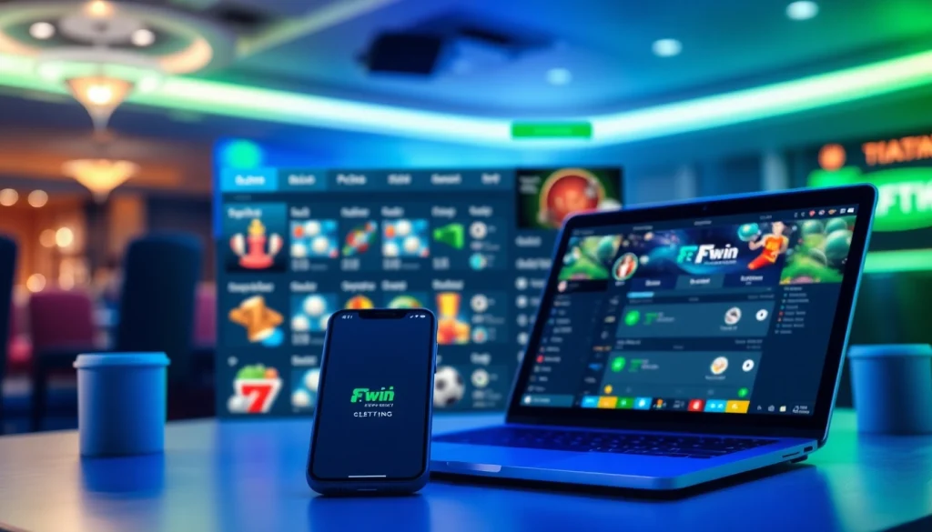 FFWIN online betting platform showcasing diverse games and a secure interface.