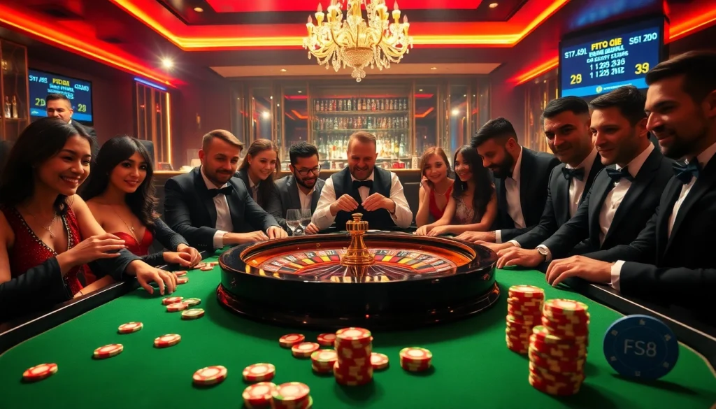 Experience high-stakes action on a luxurious roulette table at https://fc88.football/ casino, featuring vibrant chips and eager players.