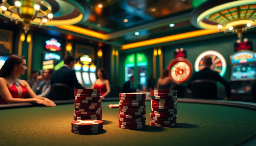 Experience an exhilarating U888 poker game with luxury chips and lively casino ambiance.