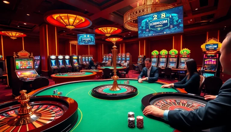 Experience high-stakes excitement at LC88M.COM with vibrant casino tables and thrilling gameplay.