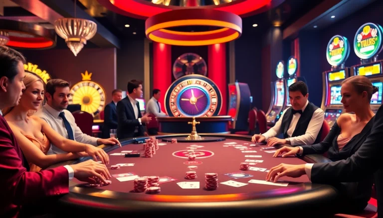 Engaging poker game at 789F casino featuring vibrant chips and cards.