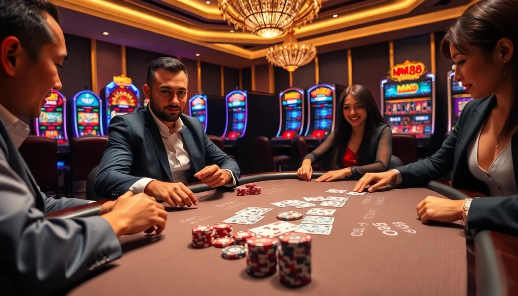 Experience the thrill of MM88 casino games with engaging poker action and vibrant slot machines.