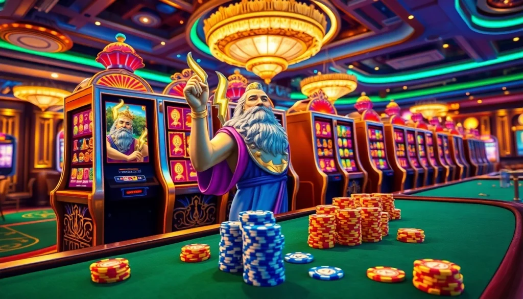 Raih kemenangan mendebarkan pada mesin slot Zeus dalam lingkungan kasino mewah.