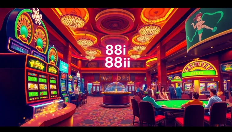 Experience the thrill of winning at the casino with 88i poker tables and vibrant slot machines.