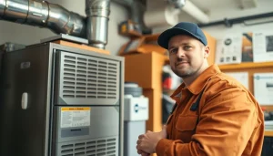Technician performing heating repair lewisboro service on a residential furnace