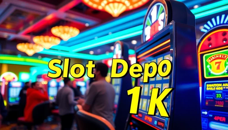 Menangkan permainan slot depo 1k dengan mesin menarik yang penuh cahaya.