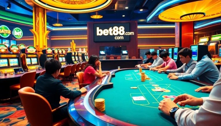 Experience the thrill of online gambling at bet88 com with high-stakes poker and vibrant slot machines.
