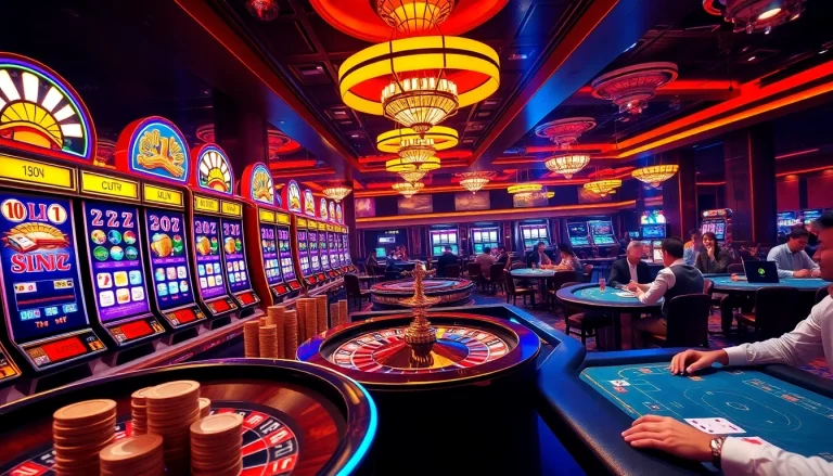 Players enjoying a thrilling experience at https://rr88co.net/ with vibrant casino games and engaging atmosphere.