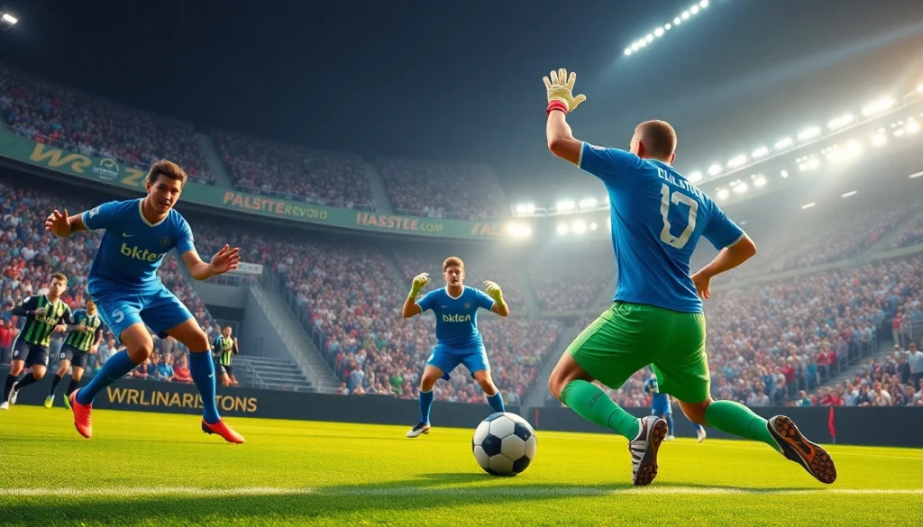 Experience the excitement of ผลบอลวันนี้ as goalkeepers shine during an intense soccer match.