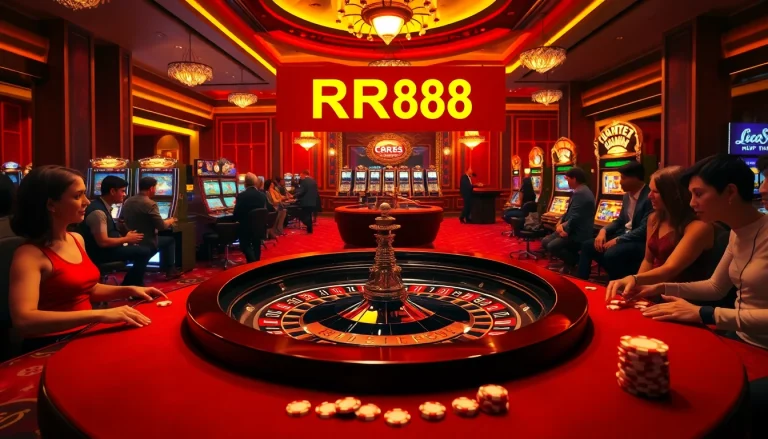Experience the excitement of RR88 casino games with dynamic roulette and vibrant slot machines.