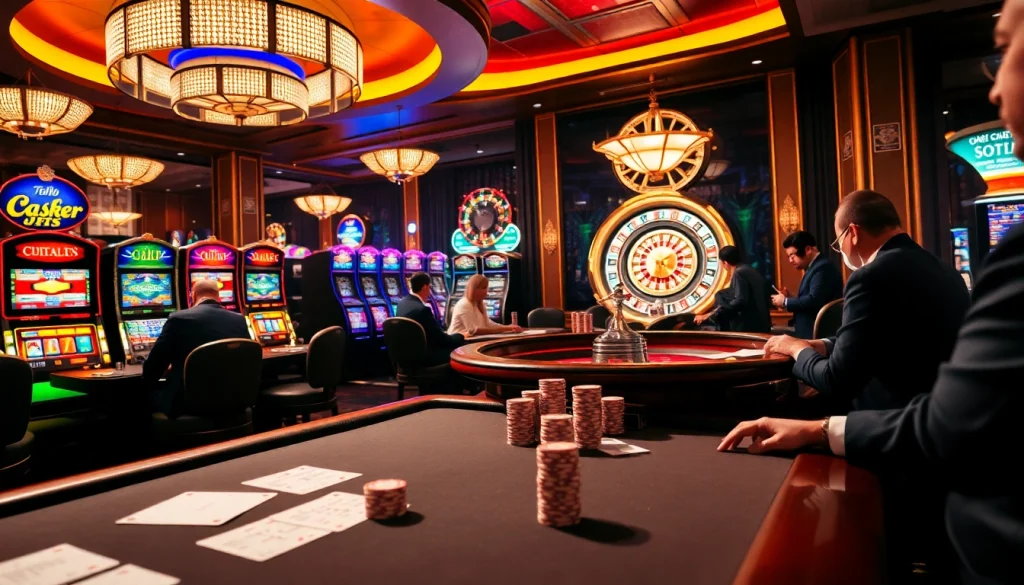 SODO casino scene showcasing vibrant poker games and slot machines.
