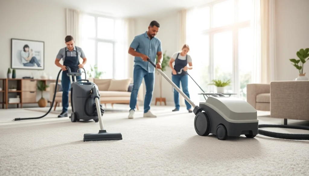 Efficient carpet cleaners Roseville CA rejuvenating plush carpets in a modern home environment.
