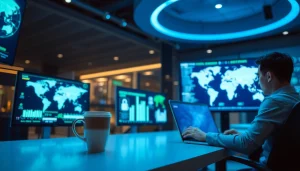 快连下载 offers secure and fast network access in a modern workspace environment.