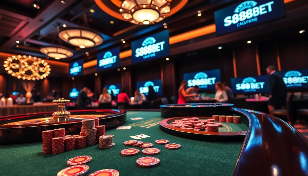 Experience thrilling gameplay at S88BET with vibrant casino elements and gaming excitement.