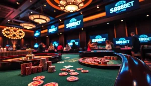 Experience thrilling gameplay at S88BET with vibrant casino elements and gaming excitement.