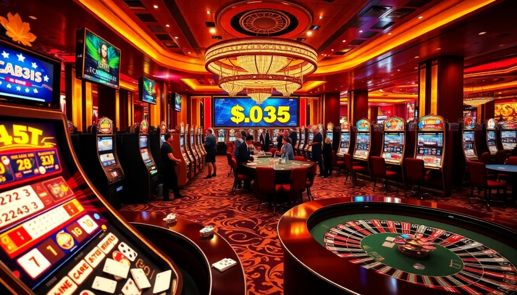 Experience high-stakes excitement at SLOT365 with vibrant slot machines and professional dealers.