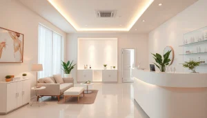 美容クリニックの魅力的な雰囲気を伝えつつ、美容整形クリニックおすすめ口コミ＆評判情報を強調する画像。