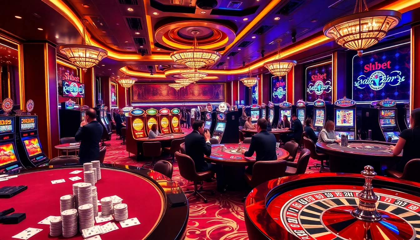Experience thrilling SHBET casino fun with vibrant gaming tables and exciting slot machines.