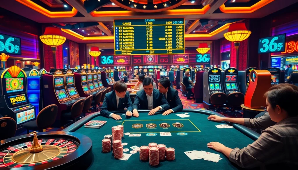Experience excitement at nhà cái OK365 with vibrant casino games, poker tables, and lively betting action.