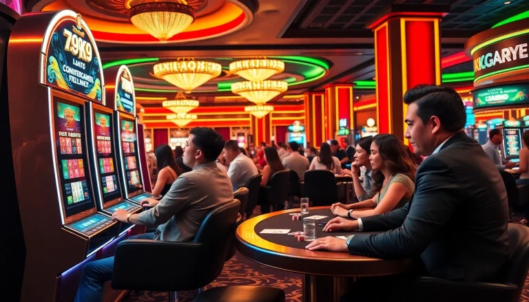 Experience the excitement of the k9k9 game at an upscale casino with dynamic players and vibrant atmosphere.