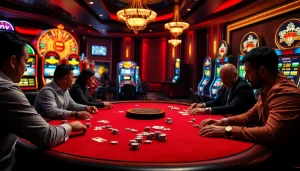 Pahala4D tables invite gamblers to engage in thrilling poker gameplay under luxurious casino lights.