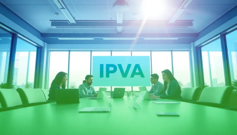 Engaging meeting at Detran GO about IPVA 2026 with diverse professionals.