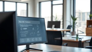 Showcase of das 142 specifications in a modern office, emphasizing clarity and detail.