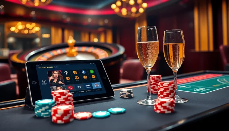 Experience the excitement of RR88 at a stylish casino table with vibrant poker chips and sleek online interfaces.