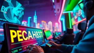 Exciting gaming scene with PECAH837 showcasing a vibrant digital interface.