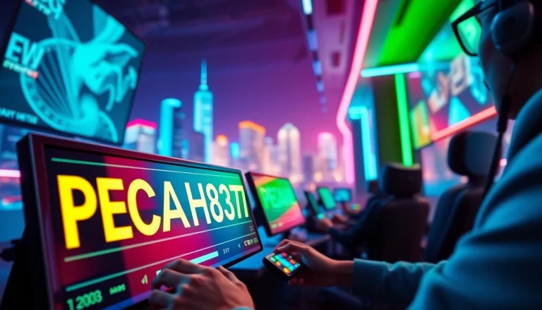 Exciting gaming scene with PECAH837 showcasing a vibrant digital interface.