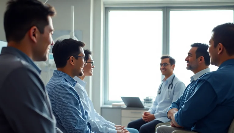 名古屋の包茎手術 クリニックの診察シーンと患者の快適さを示す画像