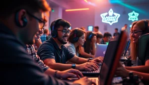 LAGAGAME77 online gaming community enjoying thrilling gaming experiences.