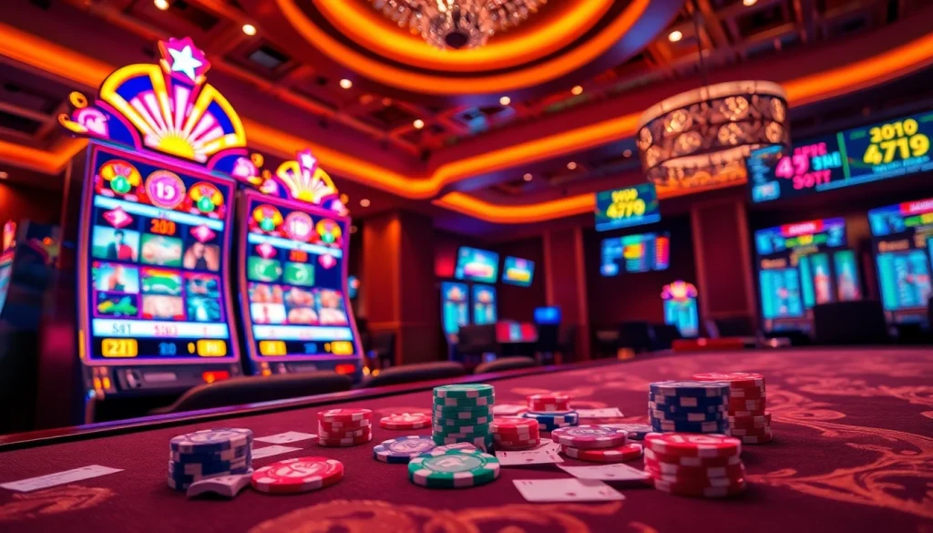 Engage with the vibrant atmosphere of slot online apiraja88 featuring a lively casino scene.