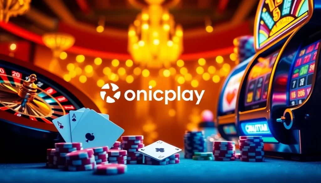 Play thrilling games on Onicplay with vibrant casino elements and exciting atmosphere.