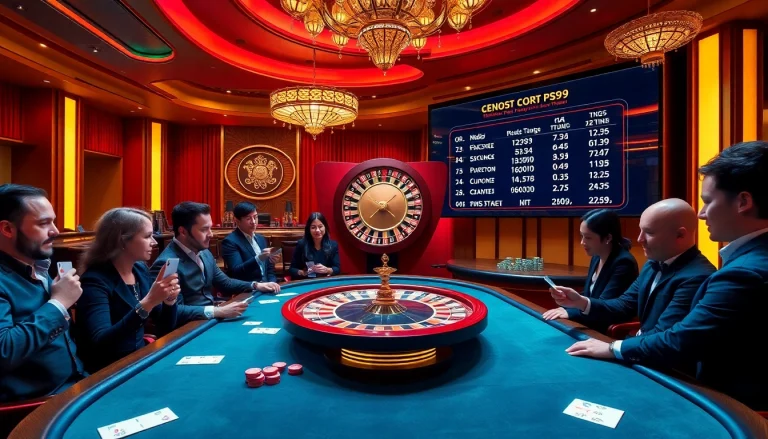 Experience the thrill of betting at nhà cái PS99 with vibrant casino visuals and excitement.